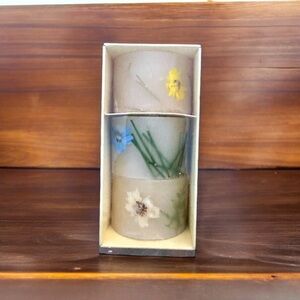 Eddie Bauer Home Set of 3 Floral Botanical Candles 2.25x2” 18 Hour Burn NIP